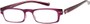 Angle of The Paoli Flexible Reader in Purple, Women's and Men's Rectangle Reading Glasses
