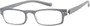 Angle of The Paoli Flexible Reader in Grey, Women's and Men's Rectangle Reading Glasses