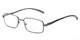 Angle of The Damien in Grey, Women's and Men's Rectangle Reading Glasses