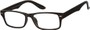 Angle of The Morrison in Glossy Black, Women's and Men's Retro Square Reading Glasses