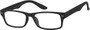 Angle of The Morrison in Matte Black, Women's and Men's Retro Square Reading Glasses