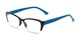 Angle of The Ellery in Black/Blue, Women's Cat Eye Reading Glasses