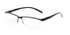 Angle of The Halpert in Black, Women's and Men's Rectangle Reading Glasses