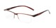 Angle of The Halpert in Brown, Women's and Men's Rectangle Reading Glasses