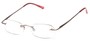 Angle of The Carmichael in Pink, Women's and Men's Rectangle Reading Glasses
