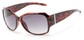 Angle of The Bali Bifocal Reading Sunglasses in Tortoise with Smoke, Women's Square Reading Sunglasses