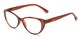 Angle of The Adeline in Brown, Women's Cat Eye Reading Glasses