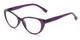 Angle of The Adeline in Purple, Women's Cat Eye Reading Glasses