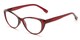 Angle of The Adeline in Dark Red, Women's Cat Eye Reading Glasses