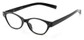 Angle of The Liza in Black, Women's Oval Reading Glasses