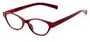 Angle of The Liza in Red, Women's Oval Reading Glasses