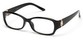 Angle of The Marta in Black, Women's Rectangle Reading Glasses