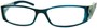 Angle of The Connie in Blue, Women's Rectangle Reading Glasses