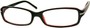 Angle of The Danica in Black/Red, Women's Rectangle Reading Glasses