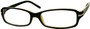 Angle of The Danica in Black/Yellow, Women's Rectangle Reading Glasses