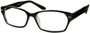 Angle of The Waverly in Black, Women's and Men's Rectangle Reading Glasses