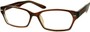 Angle of The Waverly in Light Brown, Women's and Men's Rectangle Reading Glasses