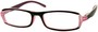 Angle of The Gillian in Black and Pink, Women's Rectangle Reading Glasses