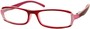 Angle of The Gillian in Red and Pink, Women's Rectangle Reading Glasses