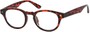 Angle of The Clay in Brown Tortoise, Women's and Men's Round Reading Glasses
