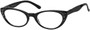 Angle of The Imperial in Black, Women's Cat Eye Reading Glasses