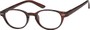 Angle of The August in Brown, Women's and Men's Round Reading Glasses