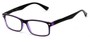 Angle of The Gable in Black/Purple, Women's and Men's Rectangle Reading Glasses