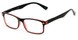 Angle of The Gable in Black/Red, Women's and Men's Rectangle Reading Glasses