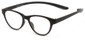 Angle of The Shawna Flexible Hanging Reader in Black, Women's Cat Eye Reading Glasses
