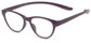 Angle of The Shawna Flexible Hanging Reader in Purple, Women's Cat Eye Reading Glasses