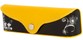 Angle of Colorblock Floral Reading Glasses Case #1011 in Yellow/Black, Women's and Men's  