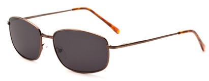 Angle of The Randy Reading Sunglasses in Matte Bronze with Smoke, Men's Rectangle Reading Sunglasses