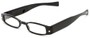 Angle of Rechargeable LED Reader in Black, Women's and Men's Rectangle Reading Glasses