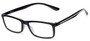 Angle of Rockville by felix + iris in Black + Smoke, Women's and Men's Rectangle Reading Glasses