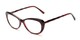 Angle of The Rothschild Signature Reader in Red, Women's Cat Eye Reading Glasses