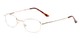 Angle of The Ryder Folding Reader in Gold, Women's and Men's Oval Reading Glasses