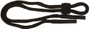 Angle of Braided Neck Cord in Black, Women's and Men's  Neck Cords