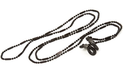Angle of Orleans Reading Glasses Chain in Black, Women's  Neck Chains