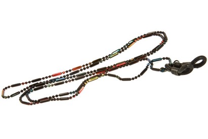 Angle of Orleans Reading Glasses Chain in Dark Multi, Women's  Neck Chains