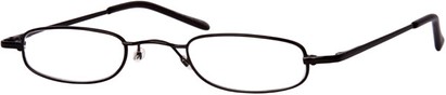 Angle of The Calvin in Black, Women's and Men's Rectangle Reading Glasses