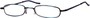 Angle of The Calvin in Blue, Women's and Men's Rectangle Reading Glasses