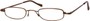 Angle of The Calvin in Brown, Women's and Men's Rectangle Reading Glasses