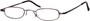 Angle of The Calvin in Grey, Women's and Men's Rectangle Reading Glasses