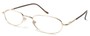 Angle of The Harding in Gold, Women's and Men's Oval Reading Glasses