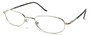 Angle of The Harding in Silver, Women's and Men's Oval Reading Glasses