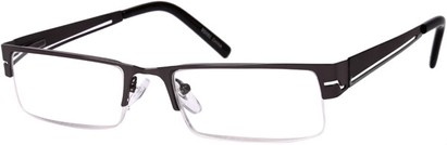 Angle of The Douglas in Glossy Grey, Women's and Men's Browline Reading Glasses