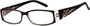 Angle of The Camille in Black, Women's Rectangle Reading Glasses