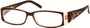Angle of The Camille in Brown, Women's Rectangle Reading Glasses