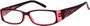 Angle of The Camille in Pink, Women's Rectangle Reading Glasses