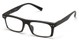 Angle of The Pete in Black, Women's and Men's Rectangle Reading Glasses